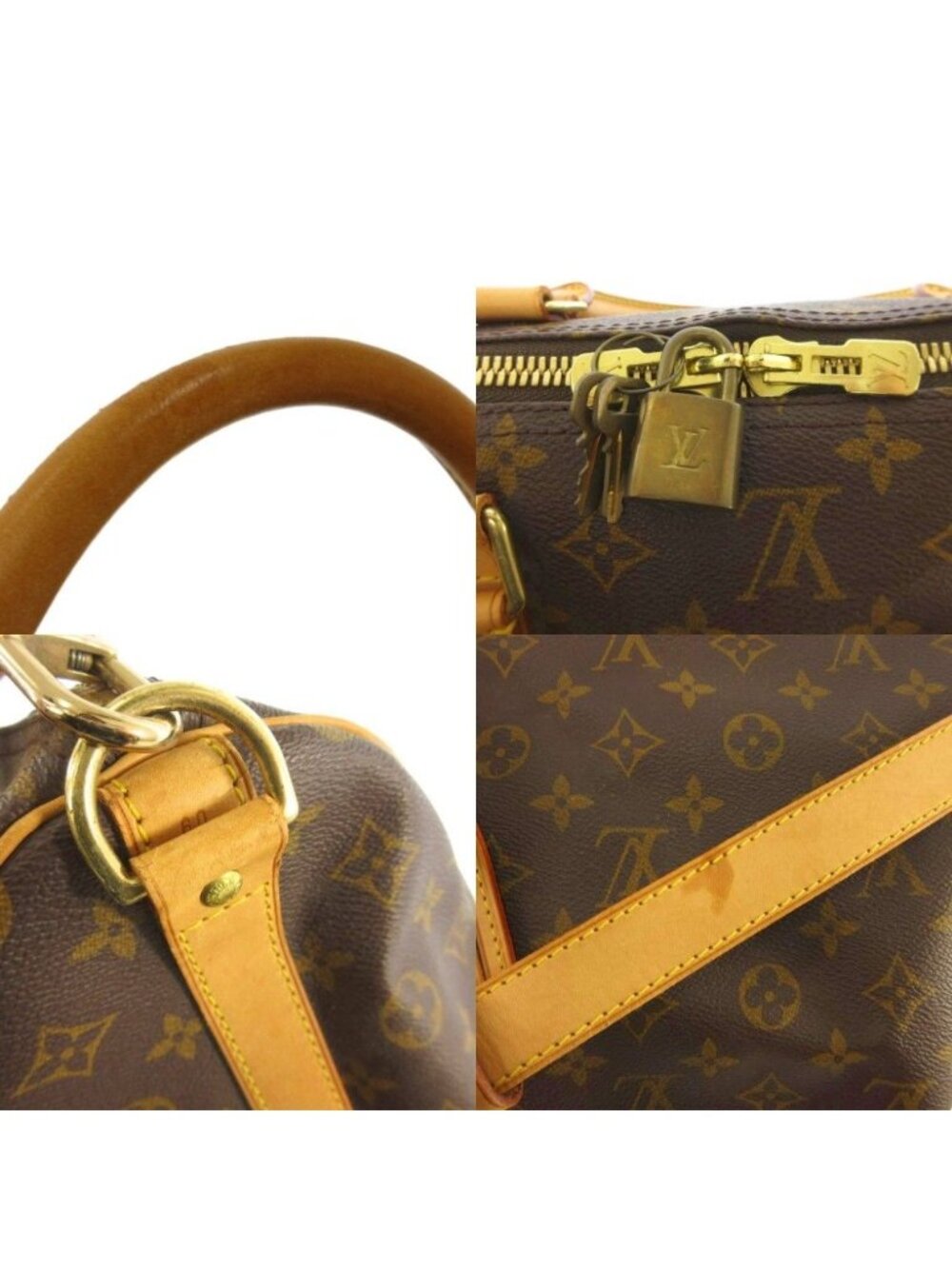 Louis Vuitton Keepall Bandouliere 60 Monogram Boston Bag Shoulder Brown - Picture 7 of 8